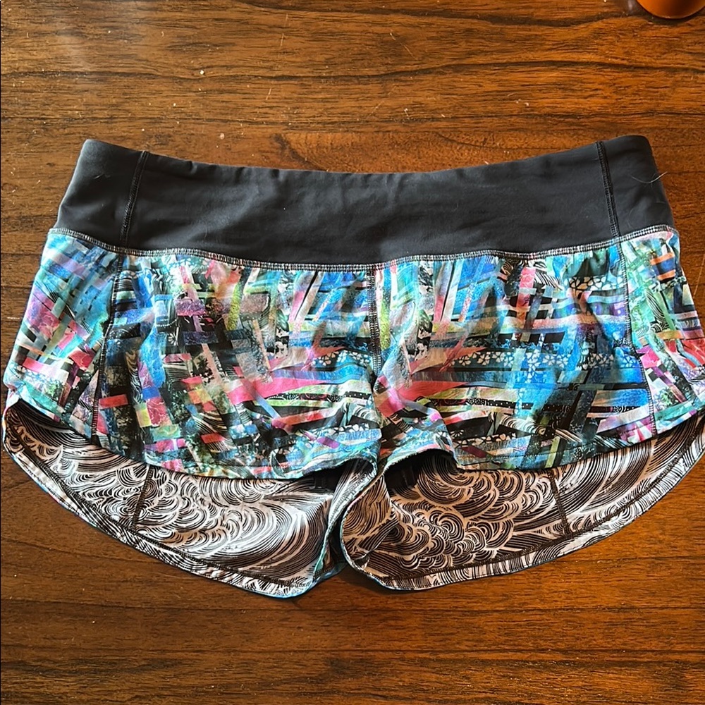 Special SeaWheeze Edition Lululemon Athletica Black and Blue Athletic Shorts